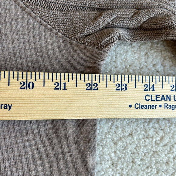 Ralph Lauren Black Label Brown‎ Cable Knit Cotton Crew Sweater Women’s Large - Picture 9 of 12